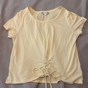 Yellow Cropped Tee size M